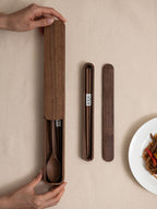 Japanese-style Wooden Portable Tableware Storage Box Set - Grand Goldman