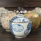 Japanese Ceramic Rice Bowl With Lid Preservation Cup - Grand Goldman