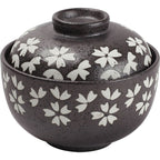 Japanese Ceramic Rice Bowl With Lid Preservation Cup - Grand Goldman