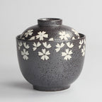 Japanese Ceramic Rice Bowl With Lid Preservation Cup - Grand Goldman