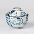 Japanese Ceramic Rice Bowl With Lid Preservation Cup - Grand Goldman