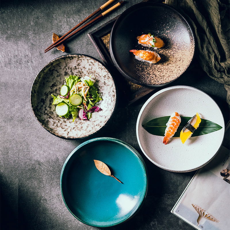 Japanese Creative Thick-sided Ceramic Plate Restaurant Hotel - Grand Goldman