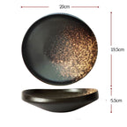 Japanese Creative Thick-sided Ceramic Plate Restaurant Hotel - Grand Goldman