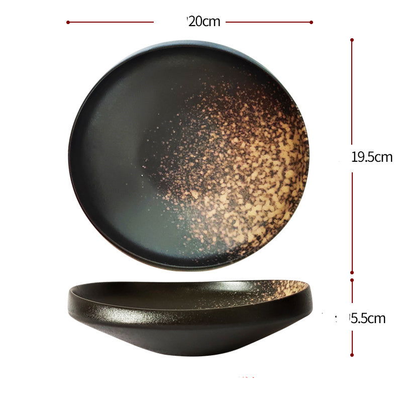 Japanese Creative Thick-sided Ceramic Plate Restaurant Hotel - Grand Goldman