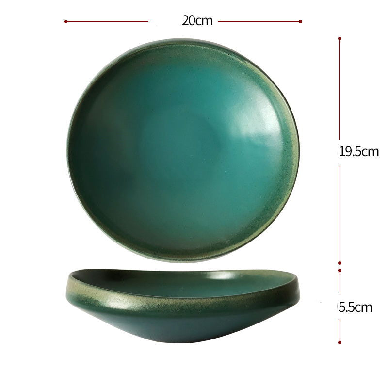 Japanese Creative Thick-sided Ceramic Plate Restaurant Hotel - Grand Goldman