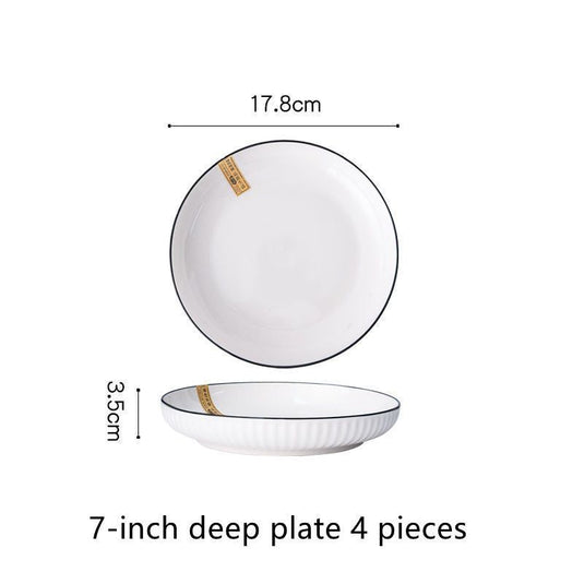Japanese Deep Dish Nordic Creative Ceramic Tableware - Grand Goldman