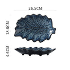 Japanese Fish Creative Leaf Dinner Household Kiln Changed Ceramic Dinner Plate - Grand Goldman