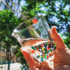 Japanese Hammered Stained Glass Fair Cup - Grand Goldman