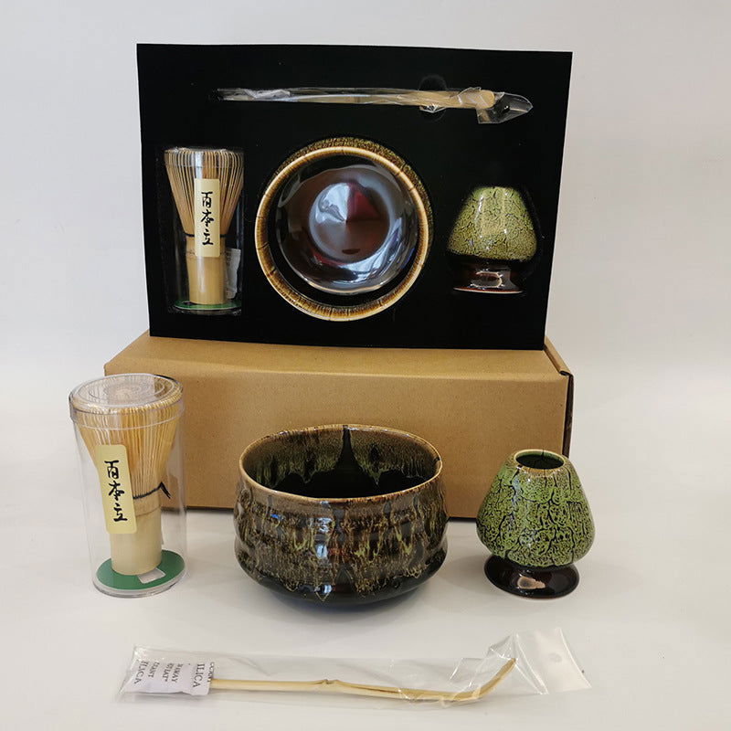 Japanese Handmade Matcha Tea Set Of Four - Grand Goldman