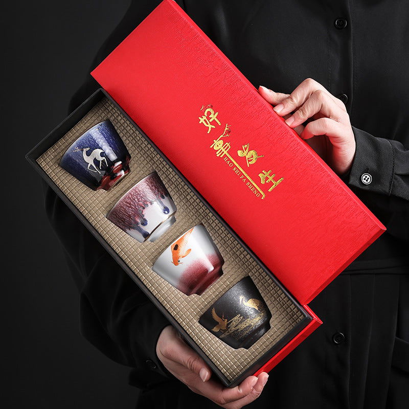 Japanese Kiln Ceramic Kung Fu Tea Set Gift - Grand Goldman