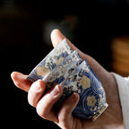 Japanese Kung Fu Tea Set Ceramic Grilled Flower - Grand Goldman