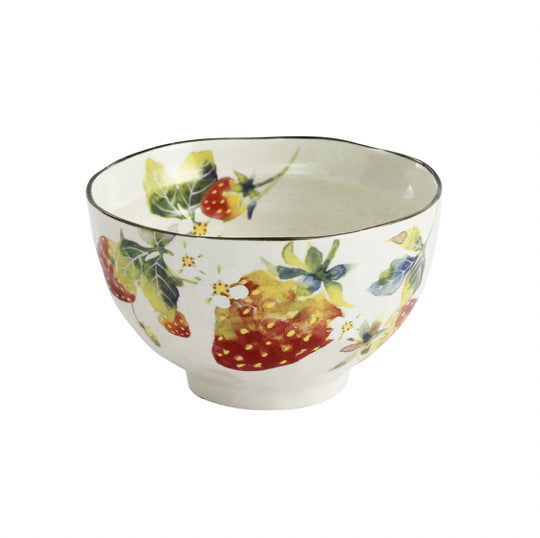 Japanese Mino-yaki Handmade Home Multicolored Ceramic Rice Bowl Soup - Grand Goldman