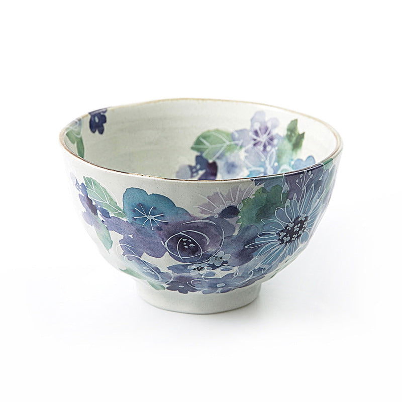 Japanese Mino-yaki Handmade Home Multicolored Ceramic Rice Bowl Soup - Grand Goldman