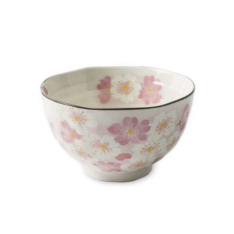 Japanese Mino-yaki Handmade Home Multicolored Ceramic Rice Bowl Soup - Grand Goldman