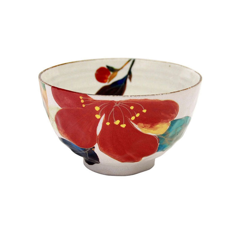 Japanese Mino-yaki Handmade Home Multicolored Ceramic Rice Bowl Soup - Grand Goldman