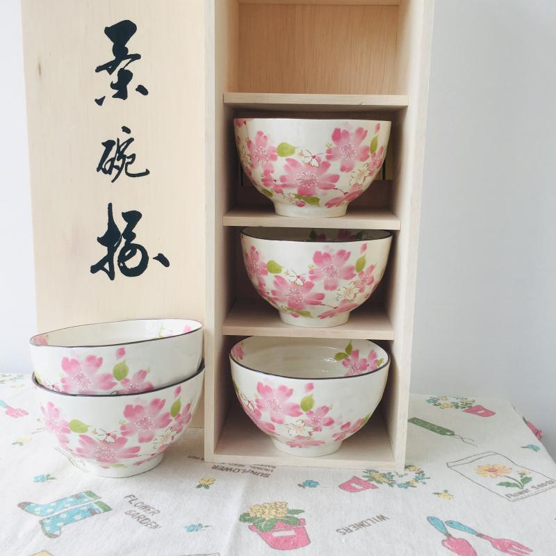 Japanese Mino-yaki Handmade Home Multicolored Ceramic Rice Bowl Soup - Grand Goldman