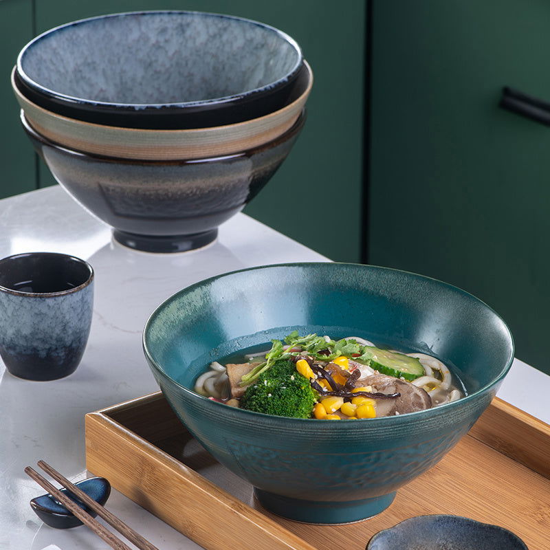 Japanese Noodle Bowl, Single Ceramic Large Size - Grand Goldman