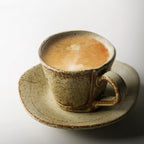 Japanese Retro Coffee Cup With Saucer Simple Ceramic Coffee Cup Handmade Art Cup Stoneware Breakfast Cup Afternoon Tea - Grand Goldman