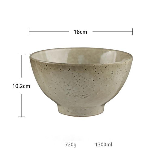 Japanese Retro Pitted Household Ceramic Tableware - Grand Goldman