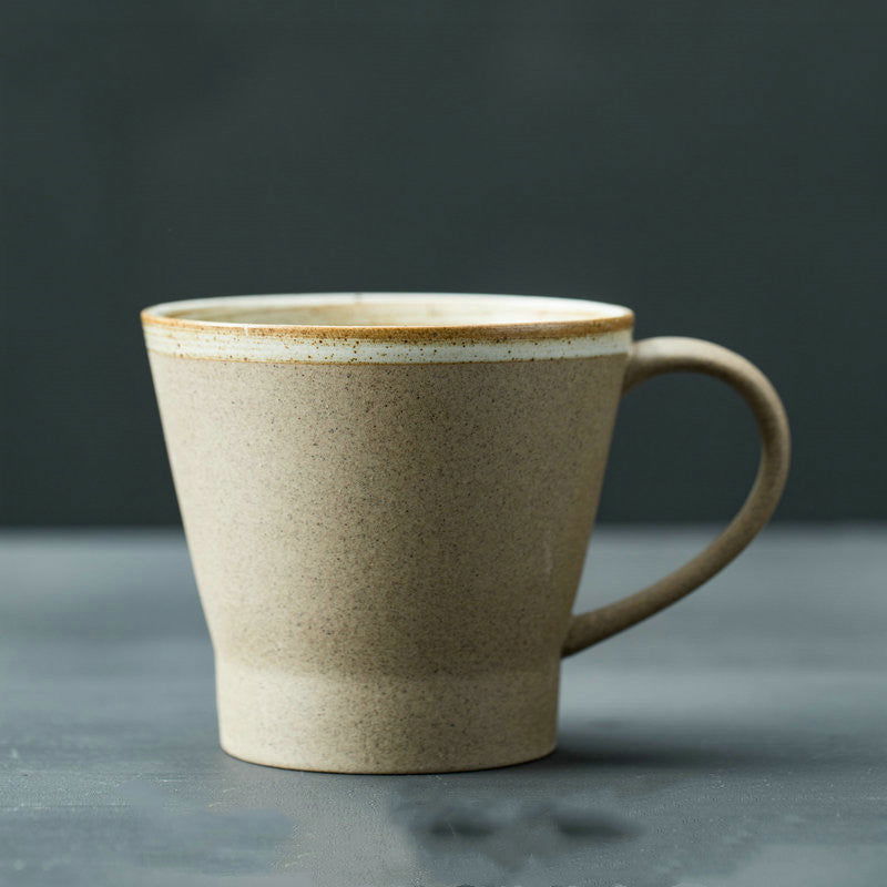 Japanese Rough Pottery Coffee Cup Handmade Creative Lovers Tea Cup Retro Personality Breakfast Milk Cup Art Mug - Grand Goldman