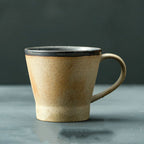 Japanese Rough Pottery Coffee Cup Handmade Creative Lovers Tea Cup Retro Personality Breakfast Milk Cup Art Mug - Grand Goldman