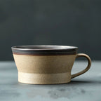 Japanese Rough Pottery Coffee Cup Handmade Creative Lovers Tea Cup Retro Personality Breakfast Milk Cup Art Mug - Grand Goldman