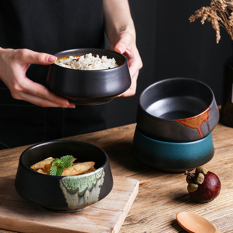 Japanese Special Ceramic  Black Single Bowl - Grand Goldman