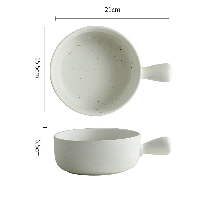 Japanese Style Ceramic Bowl With Lid Handle For Instant Noodles - Grand Goldman