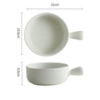 Japanese Style Ceramic Bowl With Lid Handle For Instant Noodles - Grand Goldman