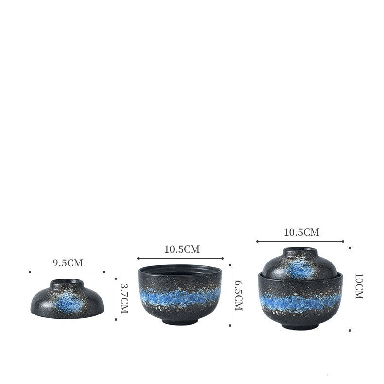 Japanese Style Ceramic Soup Bowl With Lid - Grand Goldman