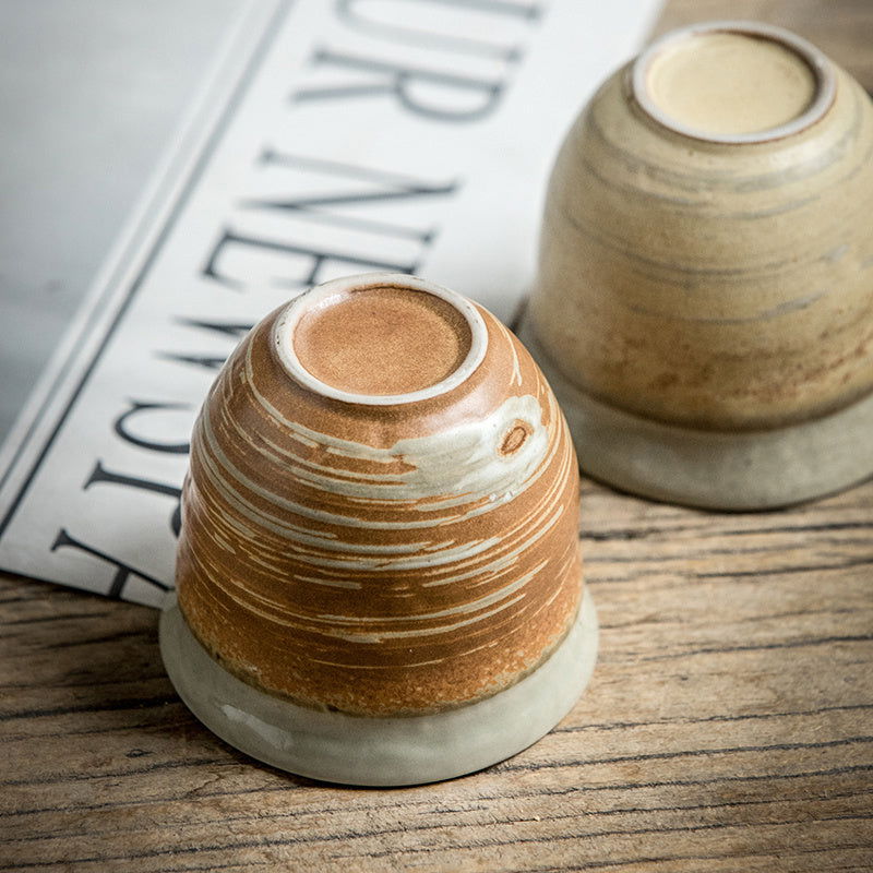 Japanese Style Coarse Pottery Cup Retro Hand Made Tea Cup Gradient Color Cup - Grand Goldman