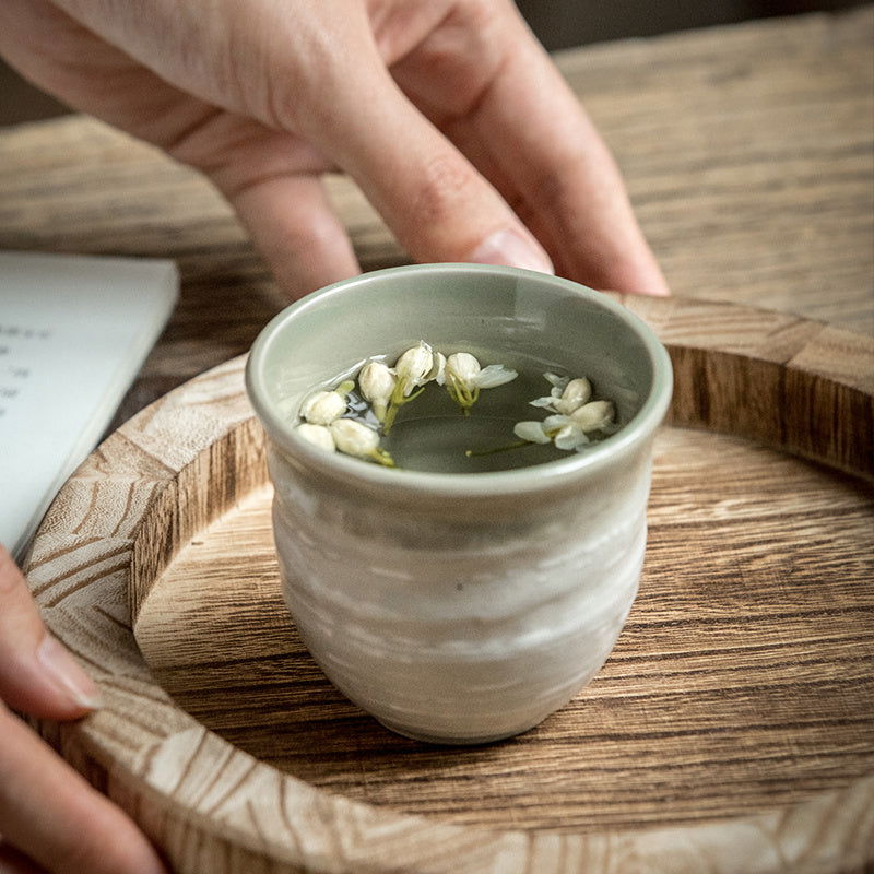 Japanese Style Coarse Pottery Cup Retro Hand Made Tea Cup Gradient Color Cup - Grand Goldman