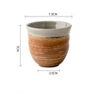Japanese Style Coarse Pottery Cup Retro Hand Made Tea Cup Gradient Color Cup - Grand Goldman