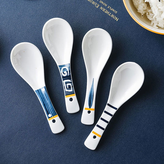 Japanese Style Creative Restaurant Home  Ceramic Spoon - Grand Goldman