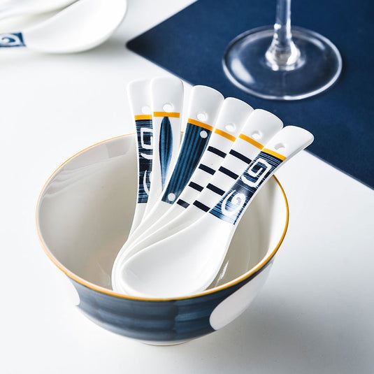 Japanese Style Creative Restaurant Home  Ceramic Spoon - Grand Goldman