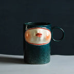 Japanese Style French Kiss Ceramic Mug Personalized Lips Coffee Cup with Geisha Mouth - Grand Goldman