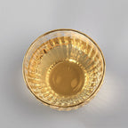 Japanese Style Glass Striped Gold Rim And Hammered Pattern Heat-resistant Cup - Grand Goldman