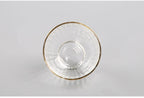 Japanese Style Glass Striped Gold Rim And Hammered Pattern Heat-resistant Cup - Grand Goldman