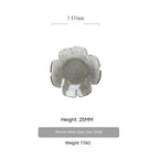 Japanese Style Hammer Pattern Petal Glass Bowl Plate Set - Grand Goldman