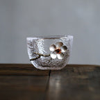 Japanese Style Hammered Glass Tea Cup Tasting cup - Grand Goldman