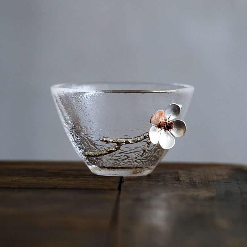 Japanese Style Hammered Glass Tea Cup Tasting cup - Grand Goldman