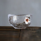 Japanese Style Hammered Glass Tea Cup Tasting cup - Grand Goldman