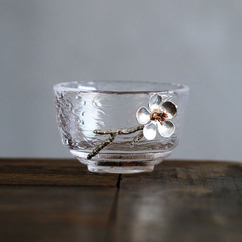 Japanese Style Hammered Glass Tea Cup Tasting cup - Grand Goldman