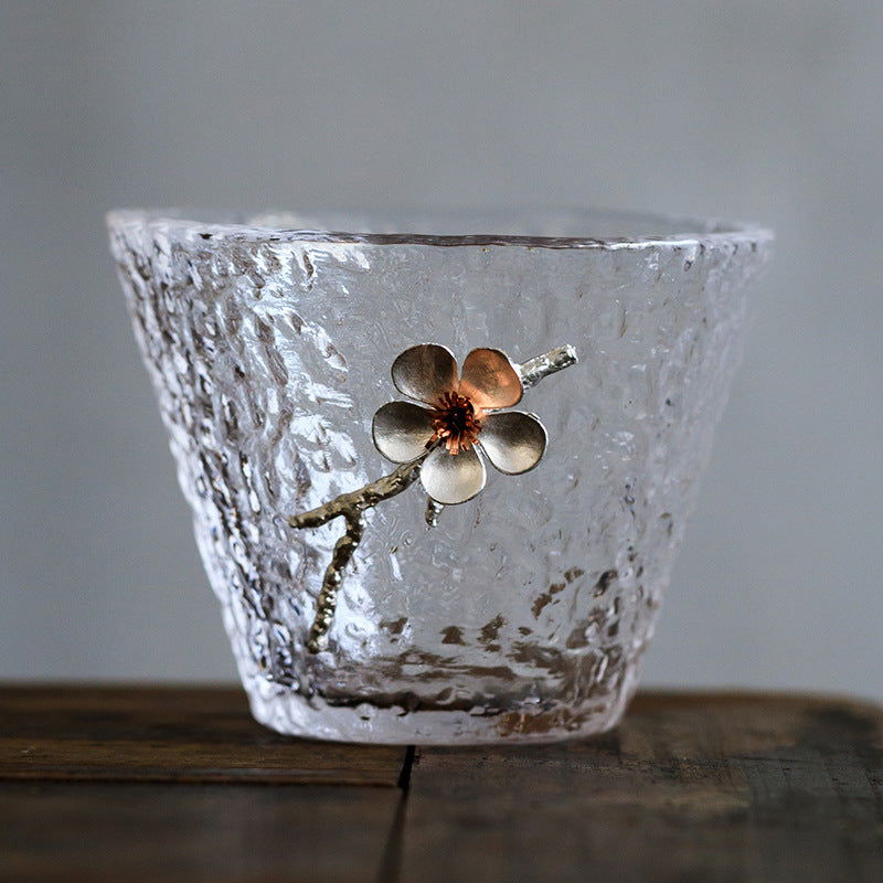 Japanese Style Hammered Glass Tea Cup Tasting cup - Grand Goldman