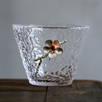 Japanese Style Hammered Glass Tea Cup Tasting cup - Grand Goldman