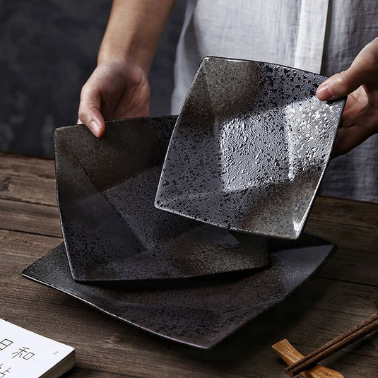 Japanese Style Home Creative Ceramic Nine Compartments Square Plate Tableware - Grand Goldman