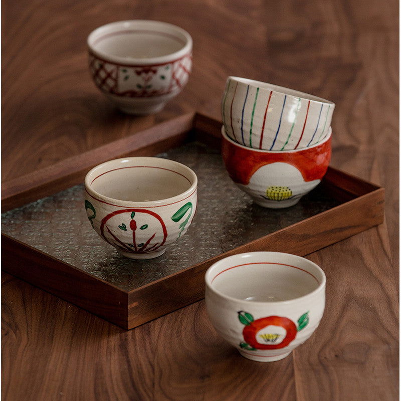 Japanese Style Household Handmade Ceramic Rice Bowl Hand-painted Pattern - Grand Goldman