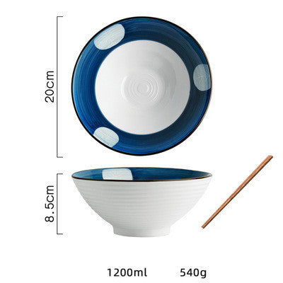 Japanese Style Large Soup Bowl Household Ceramic Tableware - Grand Goldman