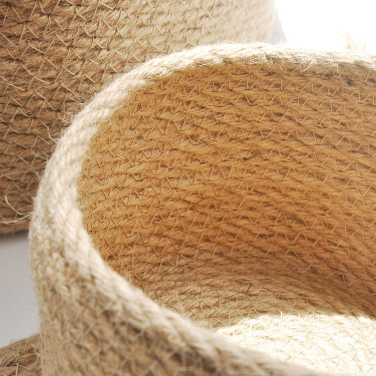 Japanese Style Linen Table Top Sundries Storage Basket - Grand Goldman