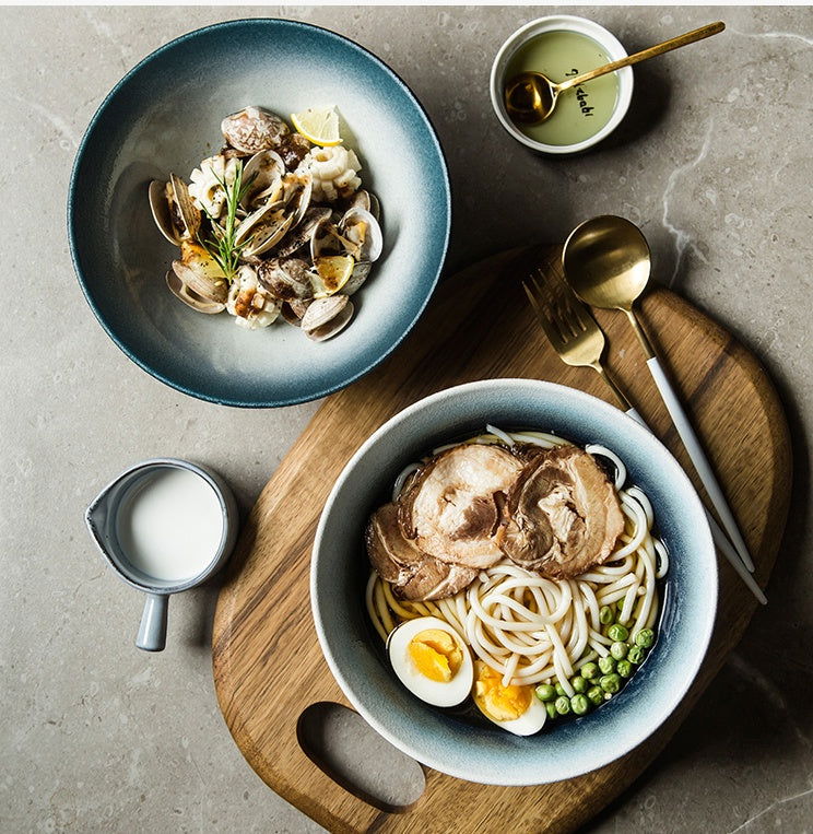 Japanese Style Ramen Ceramic Single Eat Noodle Bowl - Grand Goldman